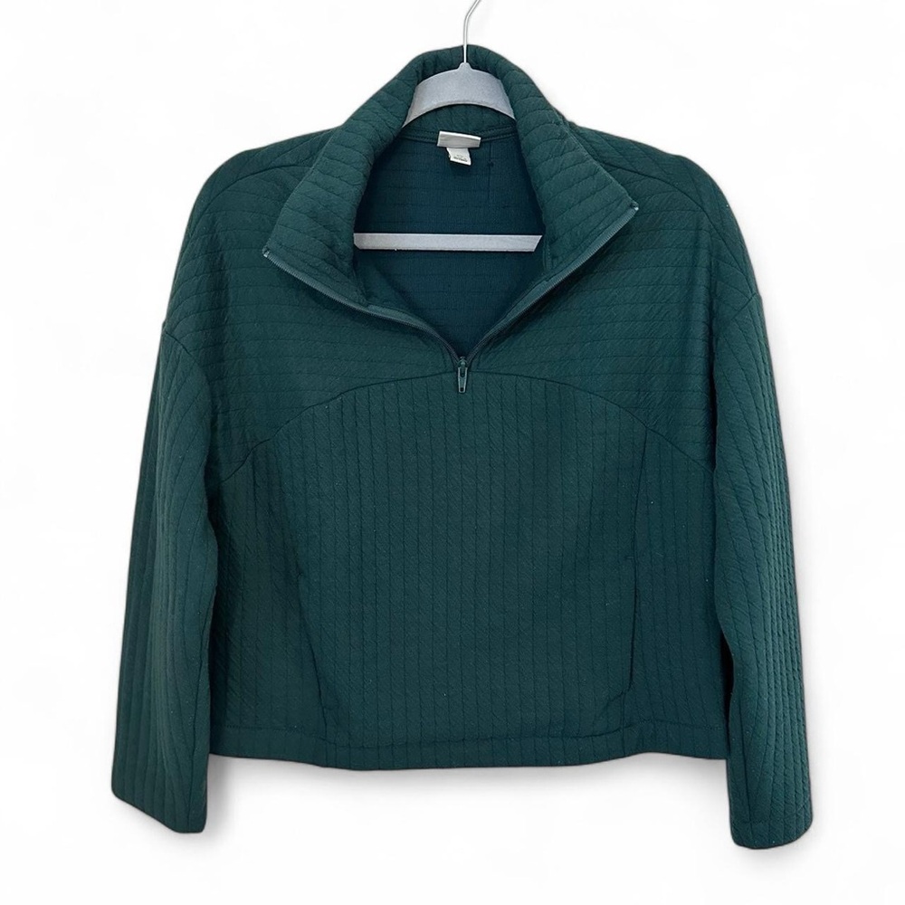 Green quarter zip sweater